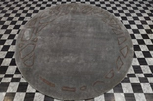 Modern Hand Tufted Viscose Carpet – Round Cut Pile Area Rug