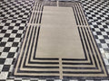 Modern Hand Tufted Wool & Viscose Carpet – Rectangular Area Rug